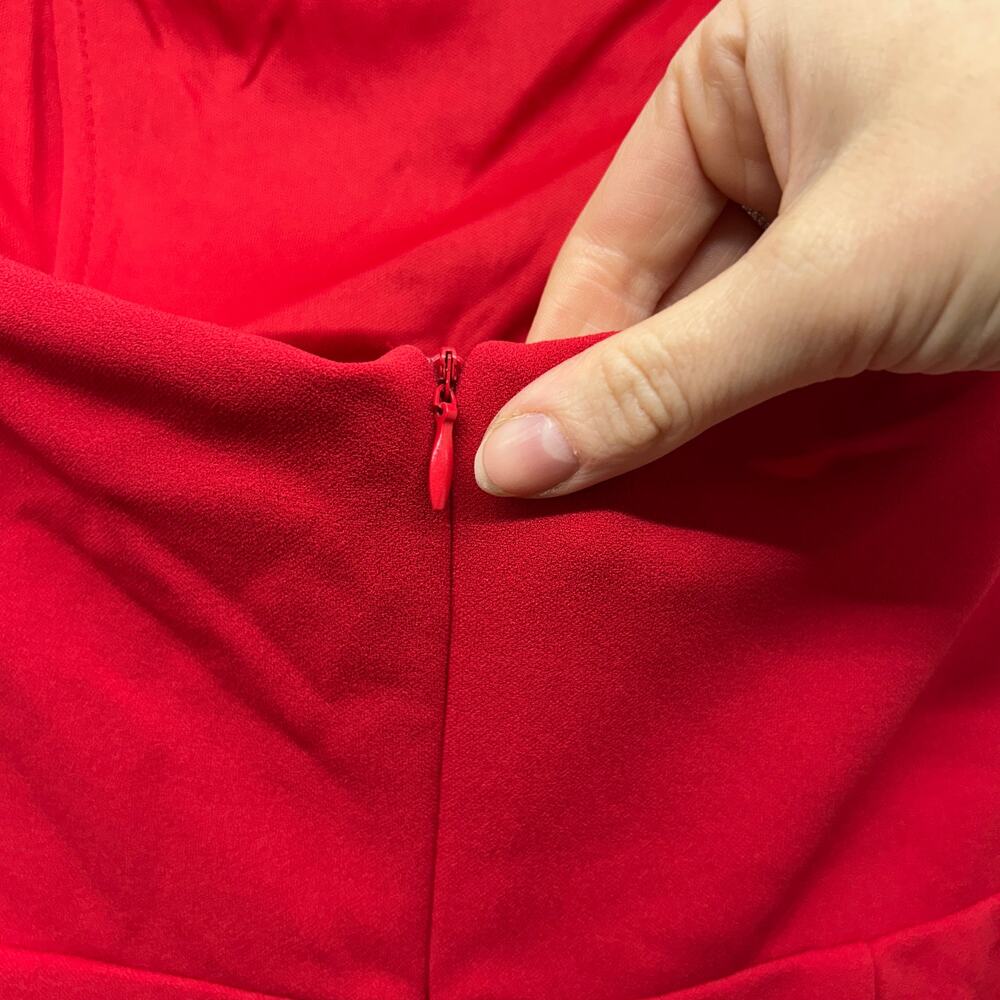 NEW Lulus Extravagant Persona Red Strapless Cutout Column Maxi Dress Medium - Picture 6 of 7